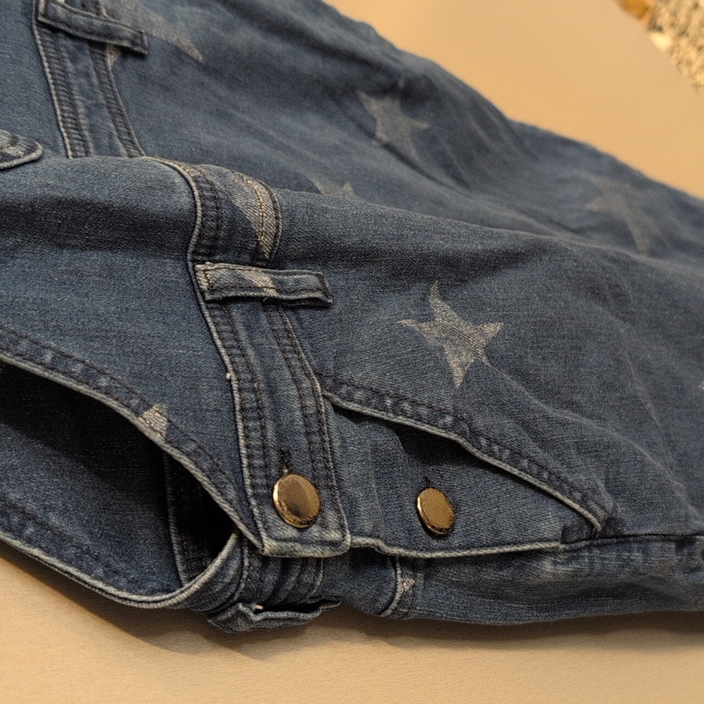Star Pattern Denim Overalls - Picture 6 of 6